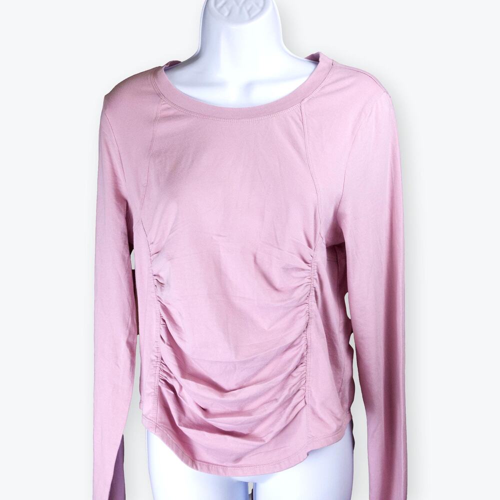 Daily Practice Pink Long Sleeve Knit Top L NWT